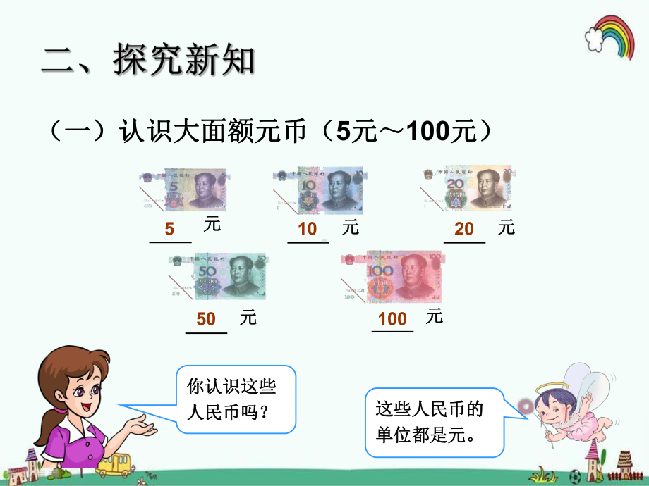 人教版小学数学一年级下册《第5单元认识人民币12认识人民币(2)》优质课件.pptx_第3页