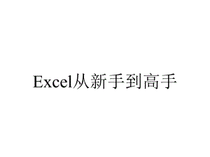 Excel从新手到高手.pptx