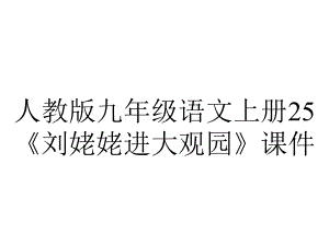 人教版九年级语文上册25《刘姥姥进大观园》课件.pptx