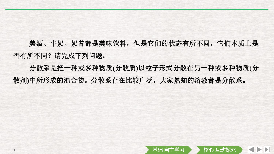 高中化学人教必修一课件：第1章第一节物质的分类及转化第2课时分散系及其分类.ppt_第3页