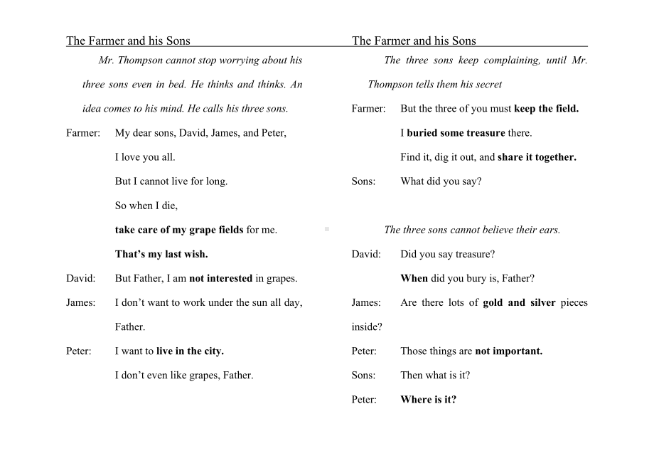 The Farmer and his Sons农夫和他的儿子们的故事英语伊索寓言.doc_第3页