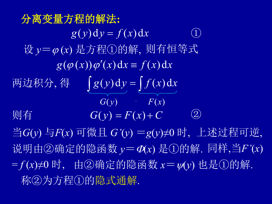 高等数学第七章第二节《可分离变量微分方程》课件.ppt_第2页