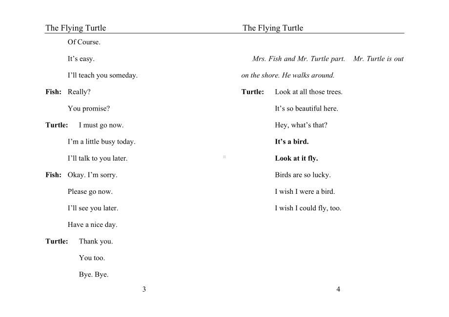 The Flying Turtle飞行的乌龟的故事英语伊索寓言.doc_第3页