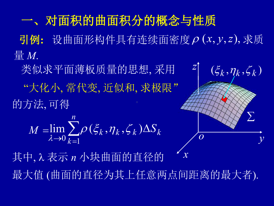 高等数学第十一章第四节《对面积的曲面积分》课件.ppt_第2页