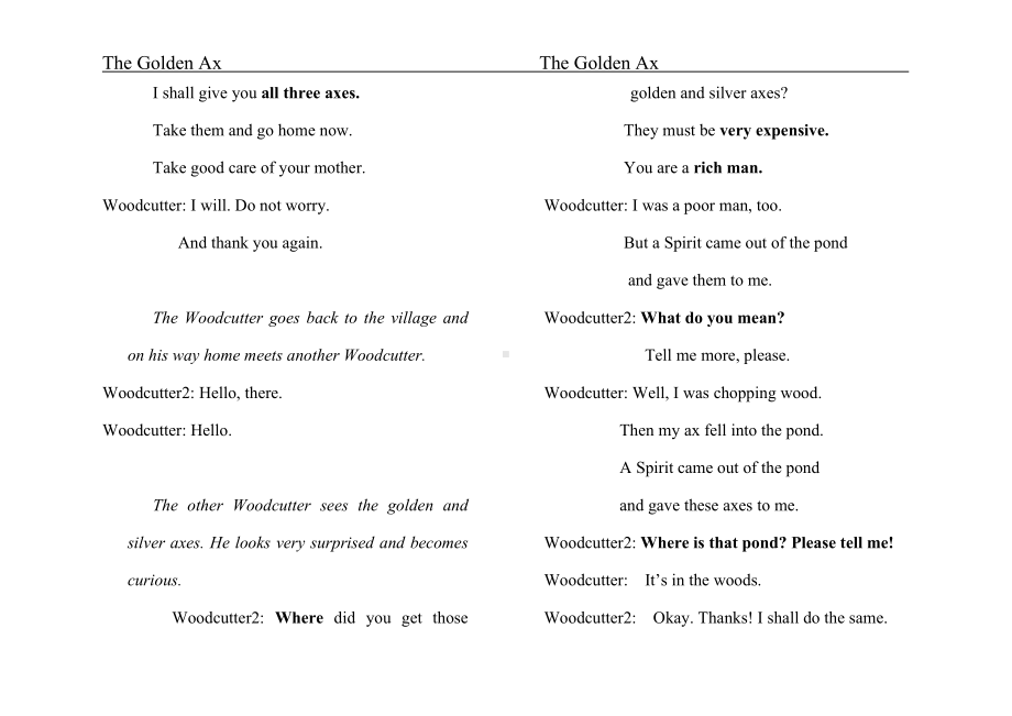 The Golden Ax金斧头的故事英语伊索寓言.doc_第3页