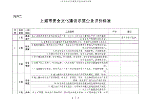 上海市安全文化建设示范企业评价标准参考模板范本.doc