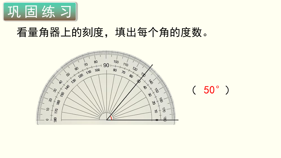 小学数学四年级上册教学课件3单元2课时角的度量.ppt_第3页