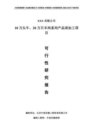 10万头牛、20万只羊肉系列产品深加工项目可行性研究报告.doc