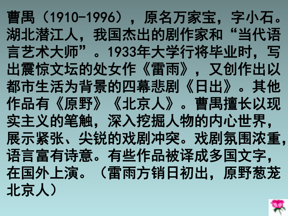 5.《雷雨（节选）》ppt课件28张 -统编版高中语文必修下册.pptx_第1页