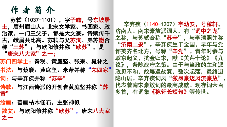 《念奴娇·赤壁怀古》《 永遇乐·京口北固亭怀古》比较阅读 ppt课件22张-统编版高中语文必修下册.pptx_第3页