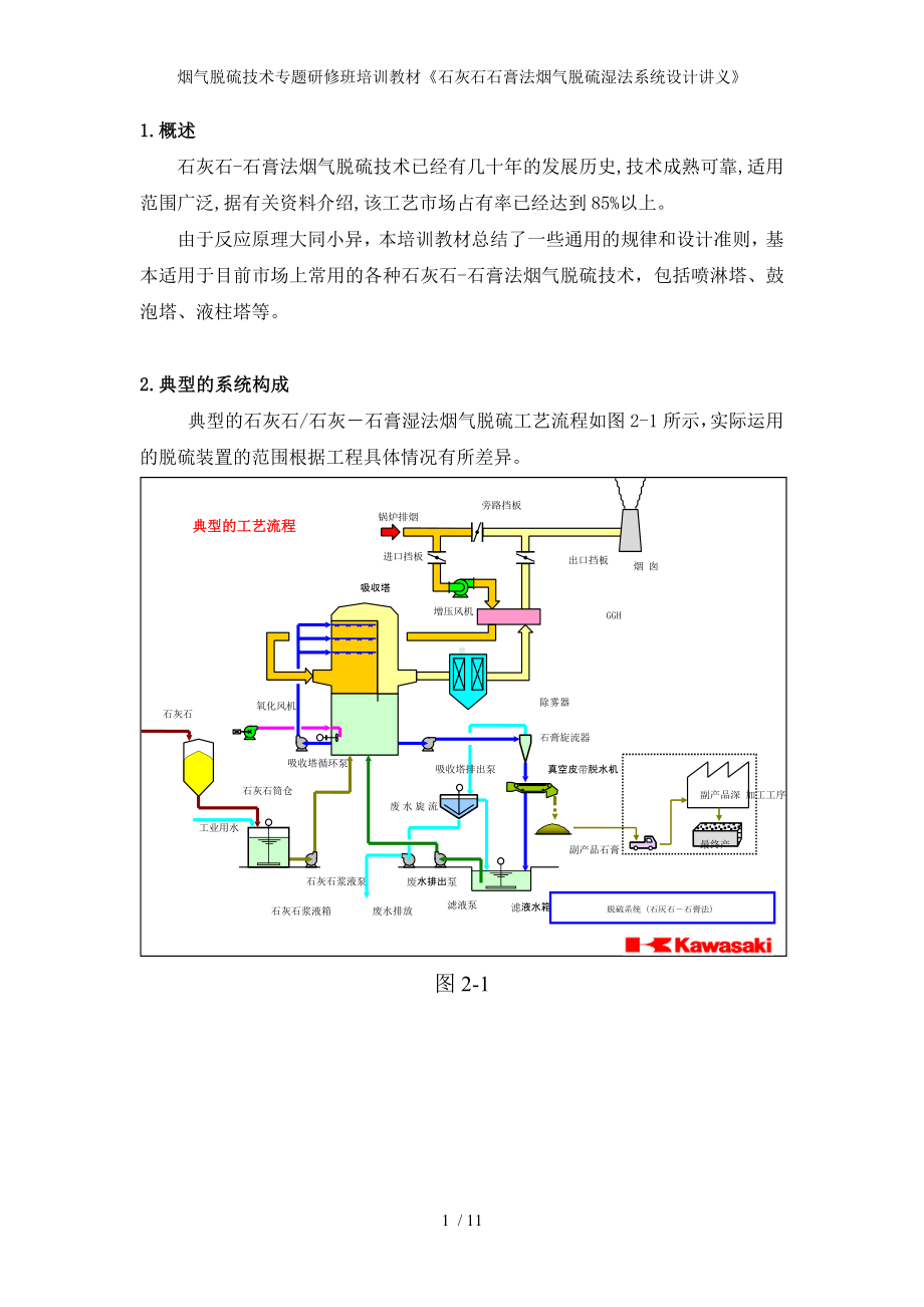 烟气脱硫技术专题研修班培训教材《石灰石石膏法烟气脱硫湿法系统设计讲义》参考模板范本.doc_第2页