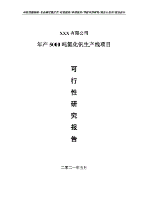 年产5000吨氮化钒生产线项目可行性研究报告建议书.doc