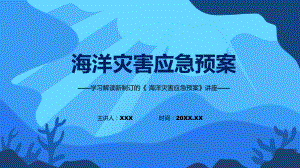 讲座海洋灾害应急预案完整内容2022年新制订《海洋灾害应急预案》（模板）.pptx