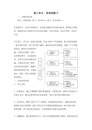 小学综合实践二年级上册第三单元《神奇的影子》教材分析及全部教案.doc