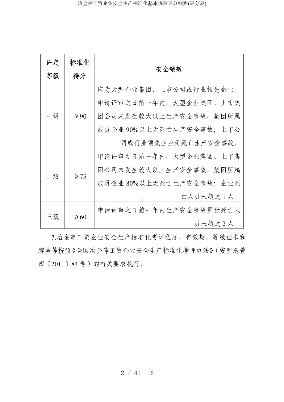 冶金等工贸企业安全生产标准化基本规范评分细则(评分表)参考模板范本.doc_第2页