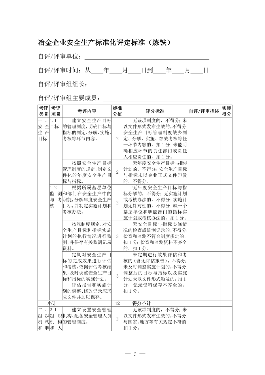 冶金企业安全生产标准化评定标准(炼铁)参考模板范本.doc_第3页