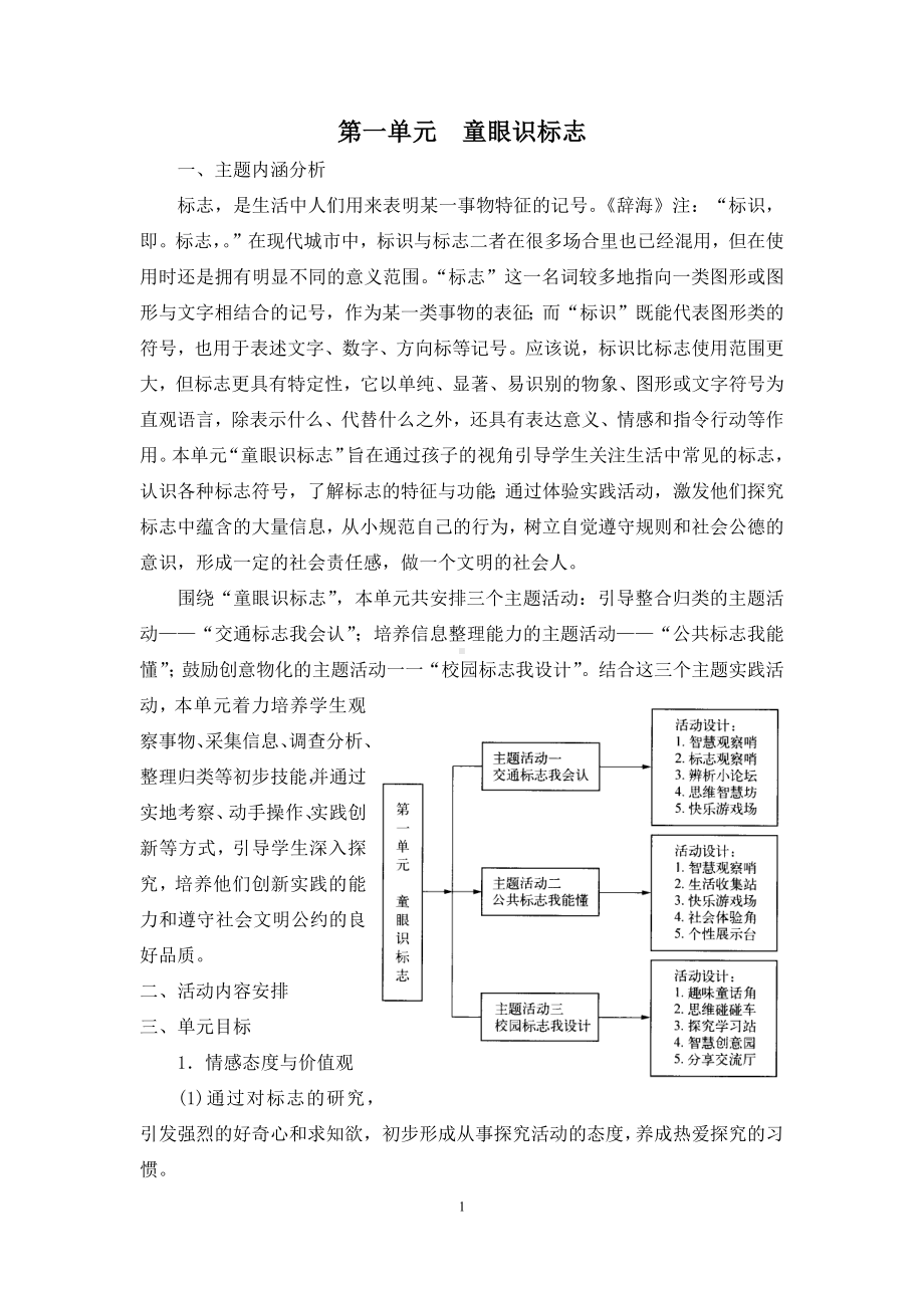 小学综合实践二年级上册各单元教材分析及全一册全部教案.docx_第1页