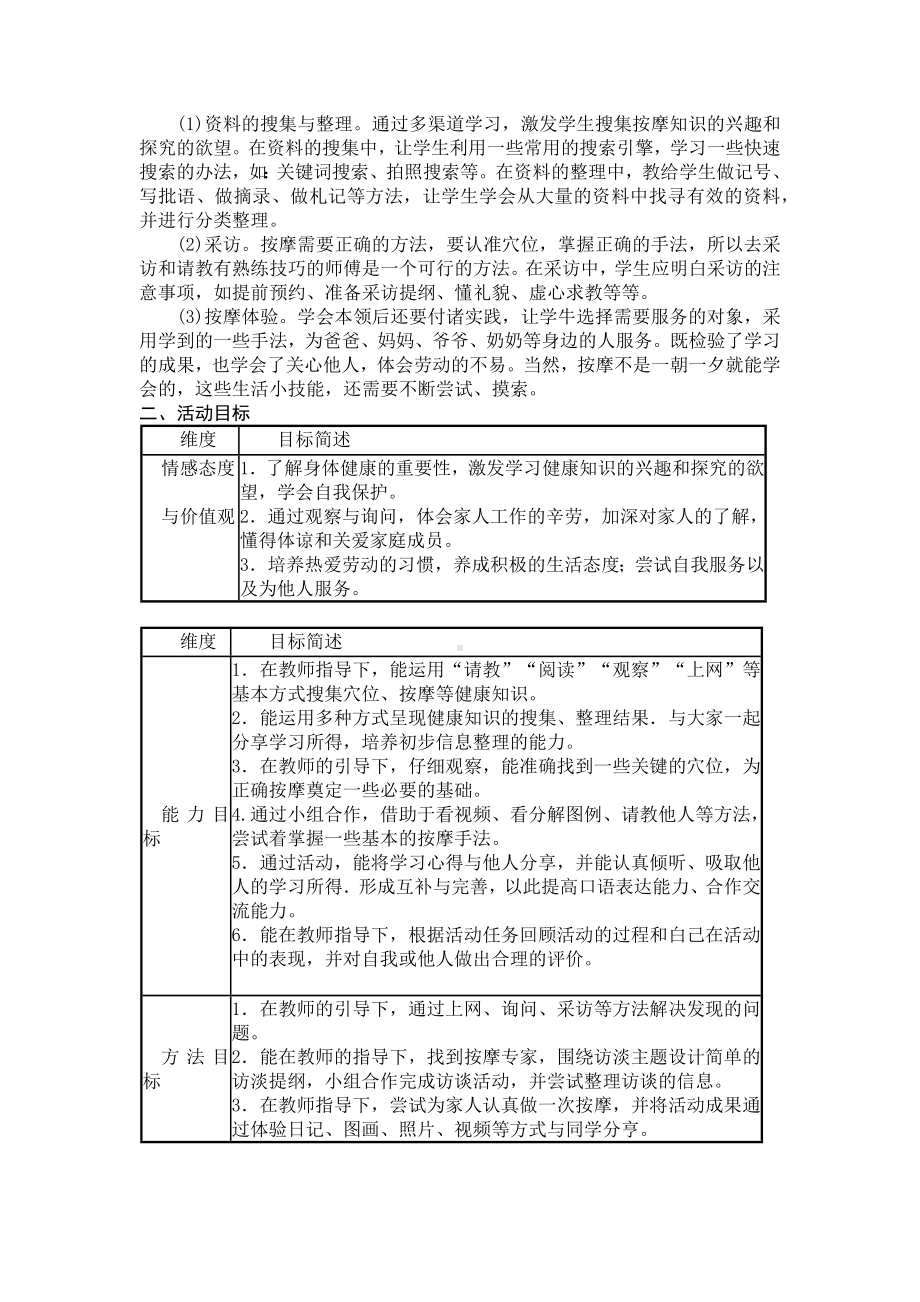 小学综合实践三年级上册第2单元《主题活动三：学做小小按摩师》教案.docx_第2页