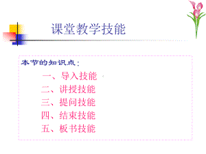 （高中青年数学教师教学技能 专业成长培训课件）课堂教学技能.ppt