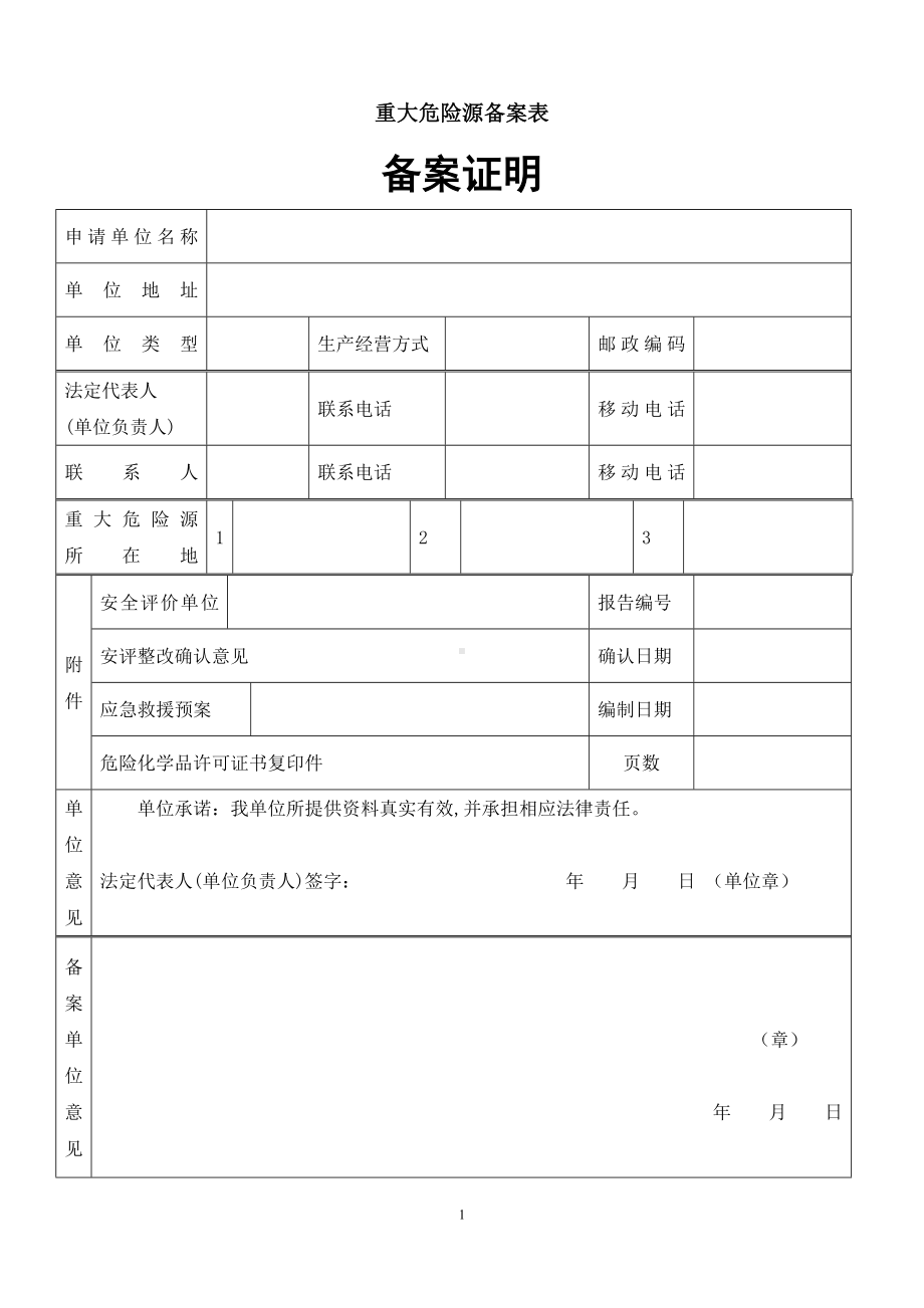 重大危险源的备案记录范本参考模板范本.doc_第1页