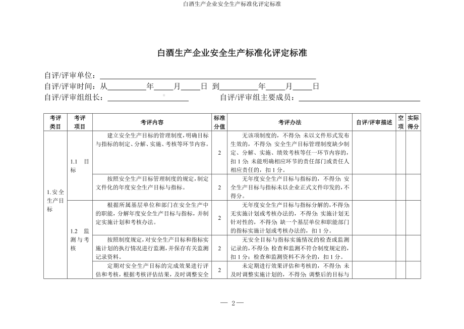 白酒生产企业安全生产标准化评定标准参考范本.doc_第2页