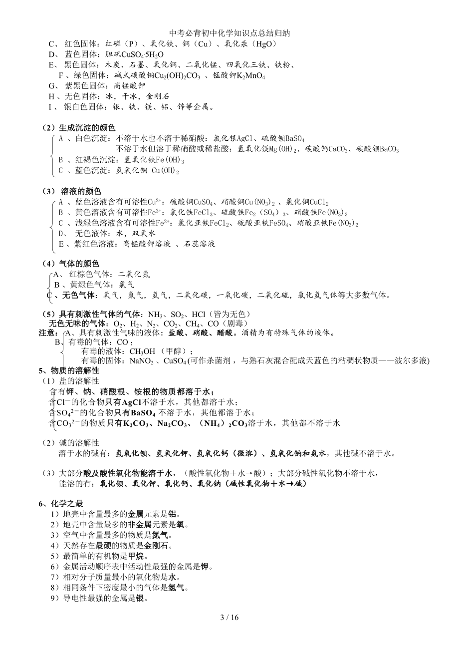 中考必背初中化学知识点总结归纳参考模板范本.doc_第3页