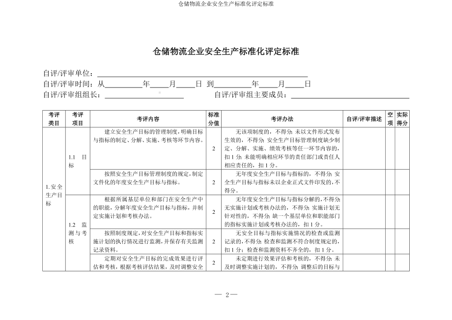 仓储物流企业安全生产标准化评定标准参考范本.doc_第2页