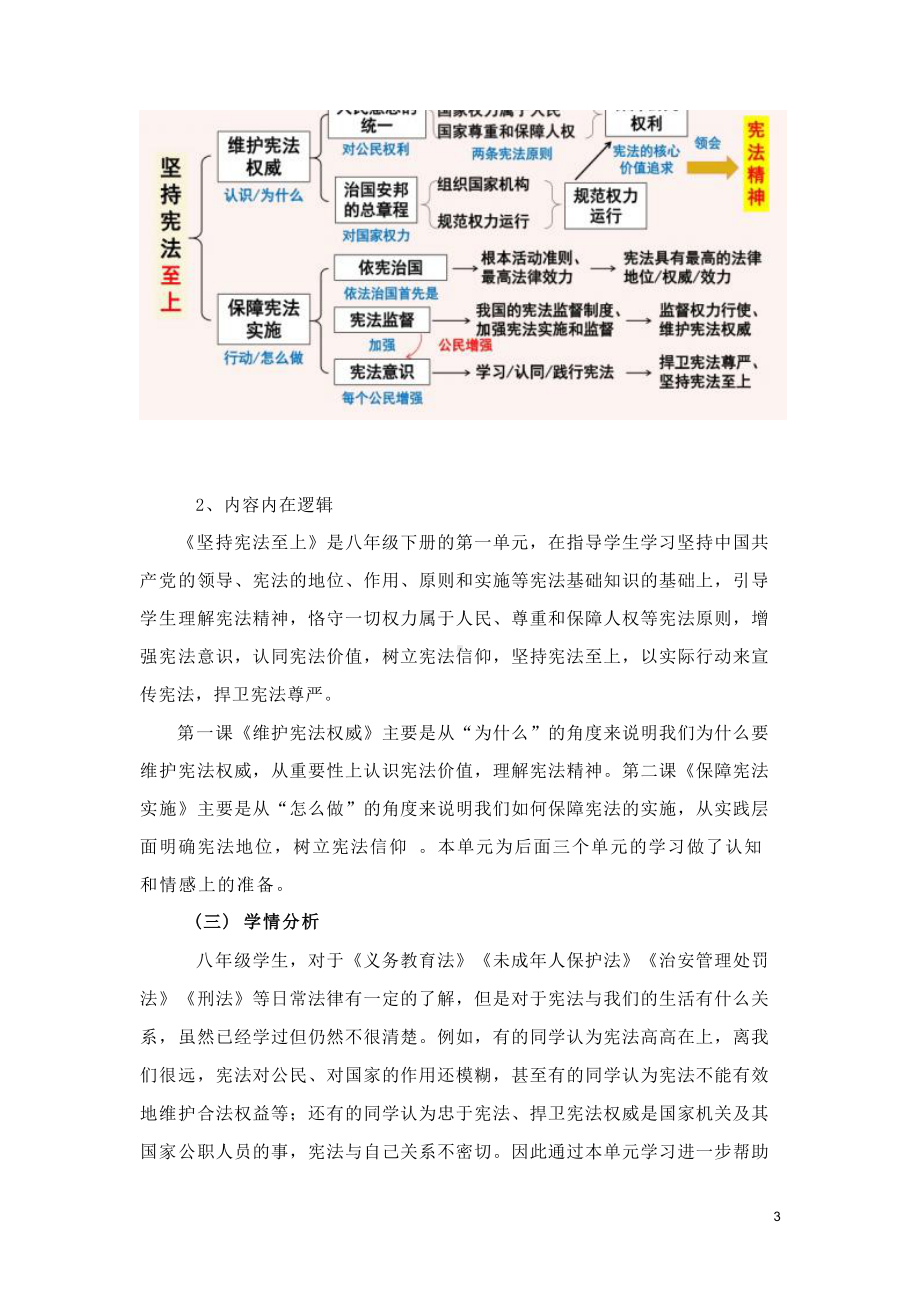 [信息技术2.0微能力]：中学八年级道德与法治下（第一单元）坚持依宪治国-中小学作业设计大赛获奖优秀作品-《义务教育道德与法治课程标准（2022年版）》.docx_第3页