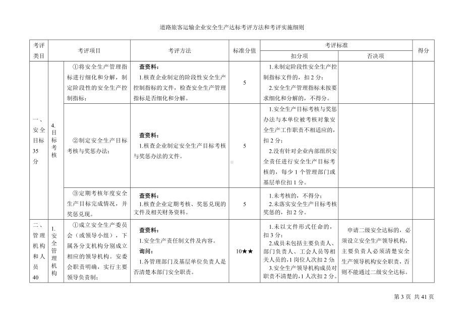 道路旅客运输企业安全生产达标考评方法和考评实施细则参考范本.doc_第3页