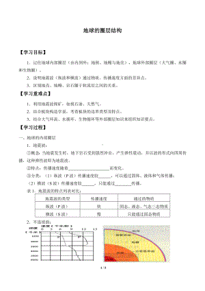 高中地理必修一第一章 宇宙中的地球(学案)地球的圈层结构.doc