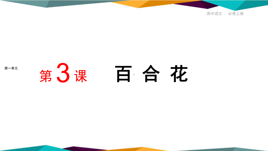 3-1《 百合花 》ppt课件41张-统编版高中语文必修上册.pptx_第1页