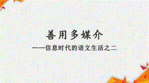 第四单元《信息时代的语文生活》之善用多媒体和辨识多媒介信息 ppt课件-统编版高中语文必修下册.pptx