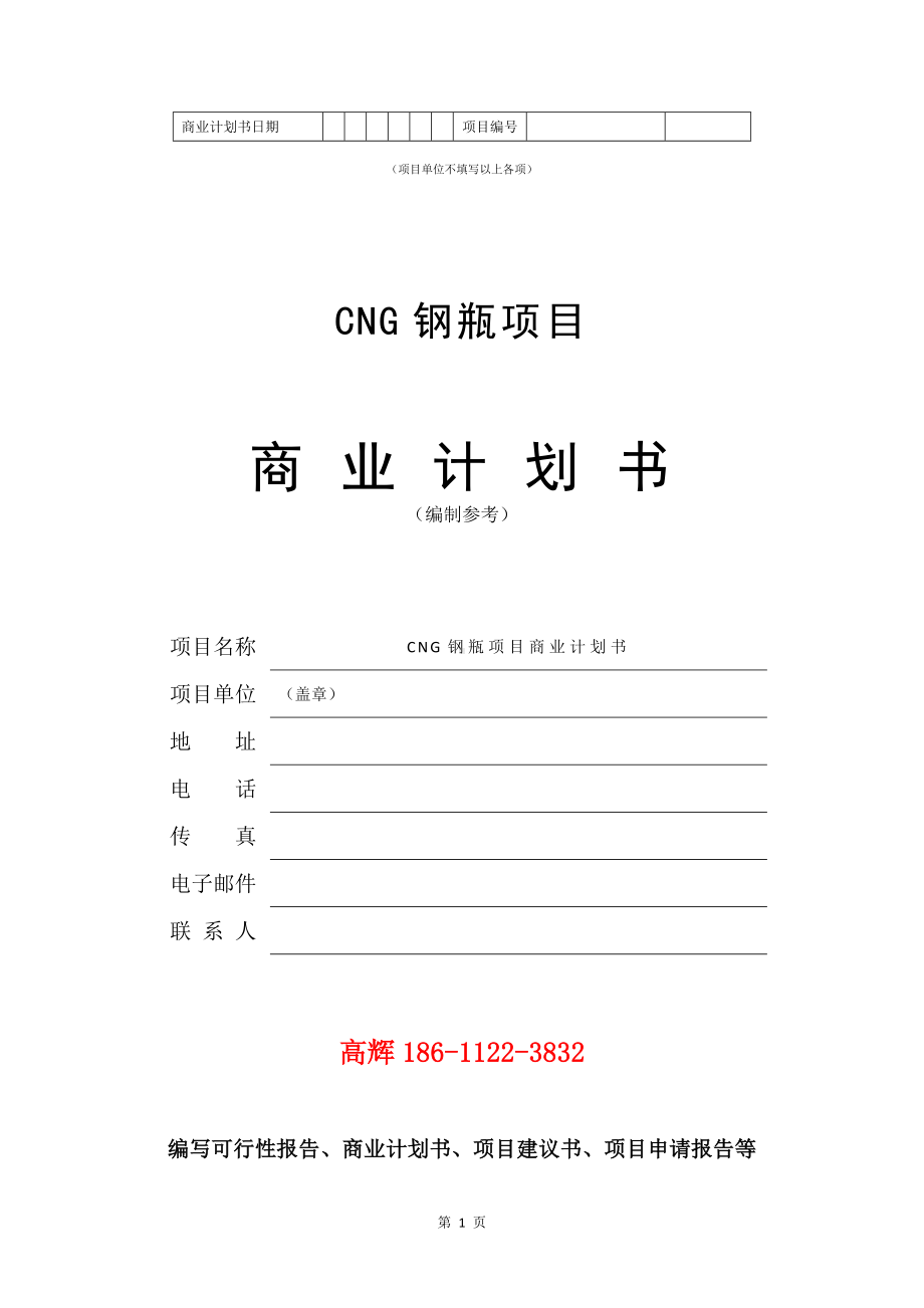 CNG钢瓶项目商业计划书写作模板.doc_第2页