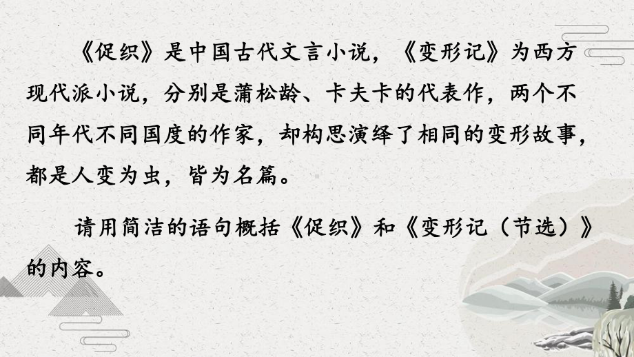 14.《促织》《变形记》对比阅读 ppt课件18张 -统编版高中语文必修下册.pptx_第2页