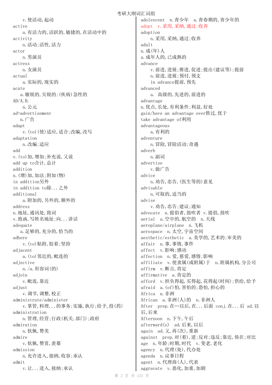 考研大纲词汇词组参考模板范本.doc_第2页