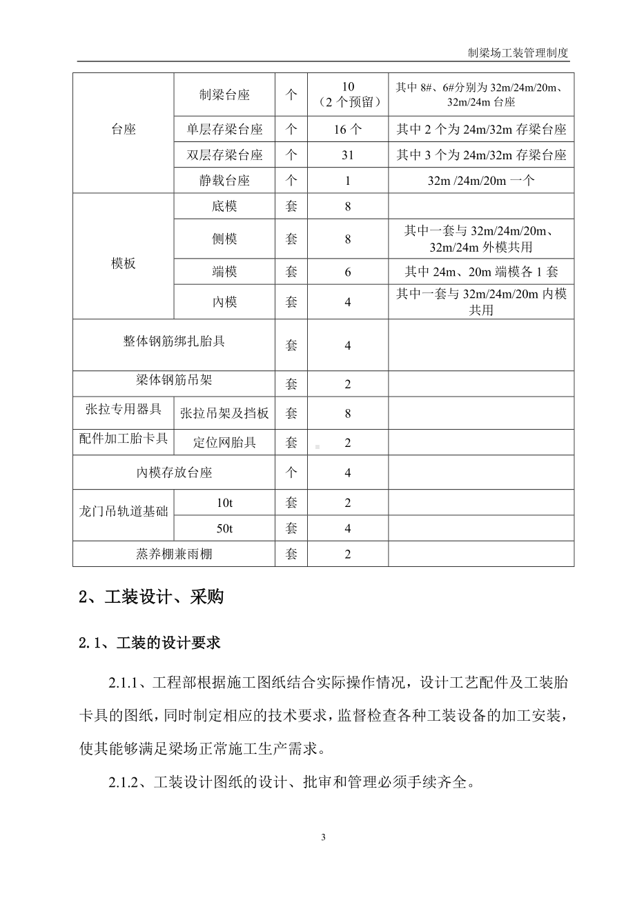 企业(公司)制梁场工装管理制度参考模板范本.doc_第3页