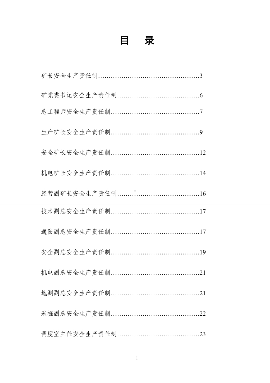 煤矿各级管理人员安全生产责任制 (参考模板范本).doc_第1页