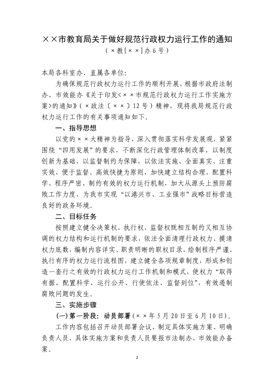 教育局规范行政权力运行工作资料汇编参考模板范本.doc_第2页