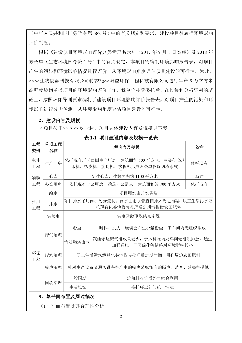 年产5万立方米高强度旋切单板项目环境影响报告表参考模板范本.doc_第2页