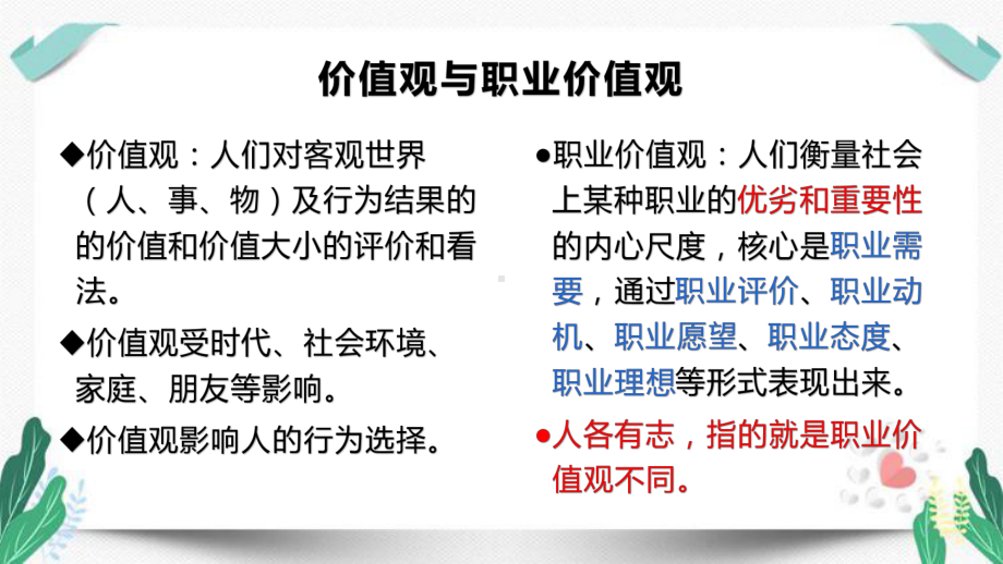 生涯探索与规划 树立正确的价值观 ppt课件 2022秋高中主题班会.pptx_第3页