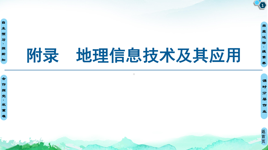 2022新湘教版（2019）《高中地理》必修第一册附录　地理信息技术及其应用 ppt课件.ppt_第1页