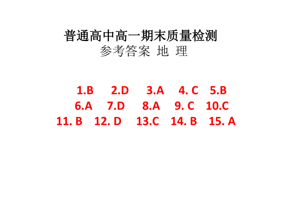 2022新鲁教版（2019）《高中地理》必修第一册期末地理试题分析ppt课件.pptx_第1页