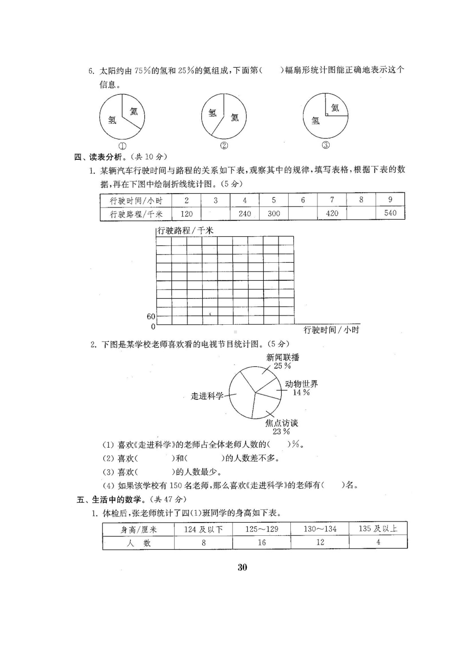 六年级上册数学试题-第五单元测试卷-北师大版 （图片版含答案）.docx_第2页