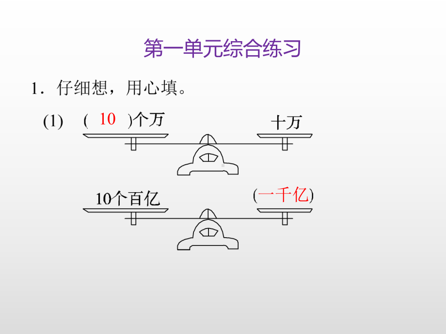 四年级上册数学课件-第一单元综合练习（课后练）人教新课标(共21张PPT).ppt_第3页