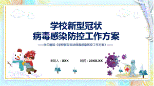 一图看懂《学校新型冠状病毒感染防控工作方案》学习解读PPT演示.pptx