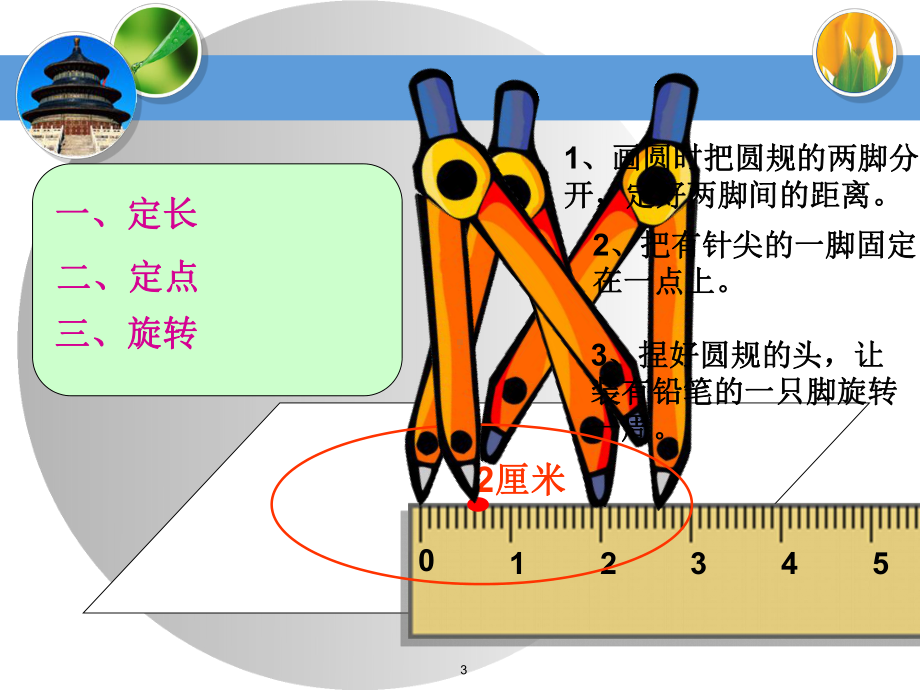 六年级上册数学课件-5.1 圆的认识｜ 北京版 ( ）(共17张PPT).PPT_第3页