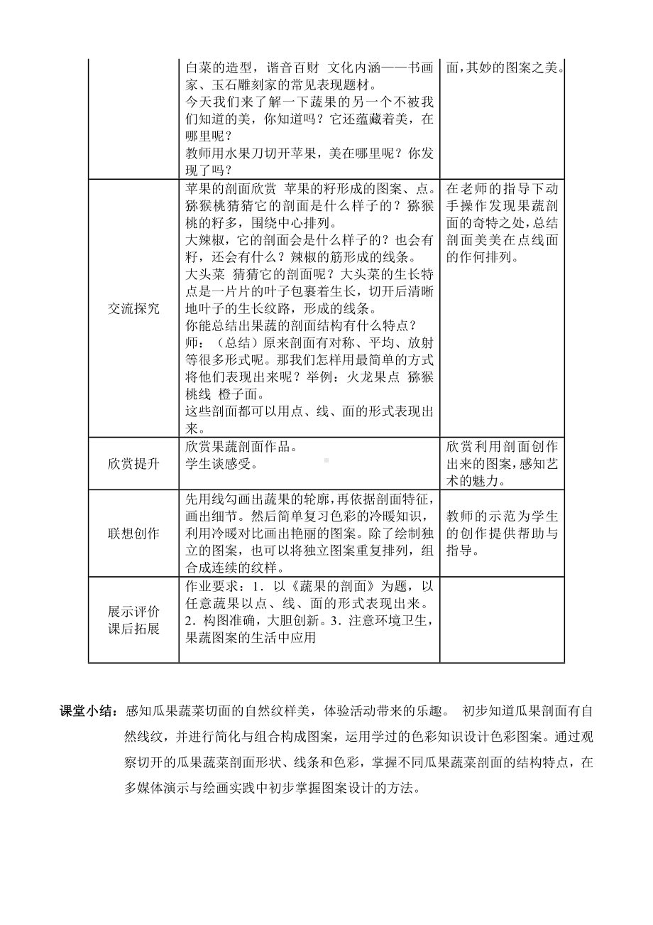 四年级上册美术教案 － 3 蔬果的剖面 ｜人教新课标.docx_第2页