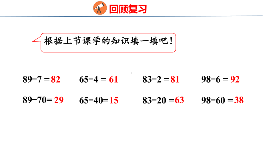 人教版（2023春）数学一年级下册6-5 两位数减一位数（退位）.pptx_第3页