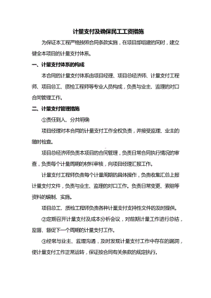 计量支付及确保民工工资措施.docx