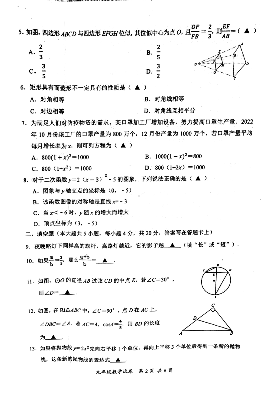 四川省成都市温江区2022-2023学年九年级上学期期末数学.pdf_第2页